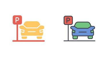 Parkplatz-Icon-Design vektor