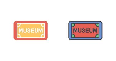 museum märka ikon design vektor