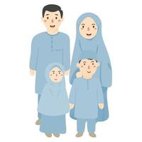muslimische familie mit sohn vektor