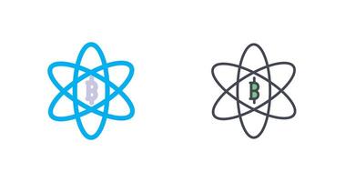 Bitcoin Wissenschaft Symbol Design vektor