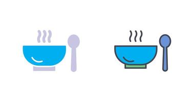 Suppe, Essen, Schüssel, Mahlzeit, heiß, Löffel, Symbol Design vektor