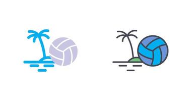 Beach-Volleyball-Icon-Design vektor