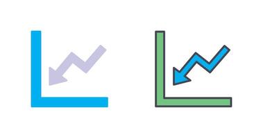 Graph Nieder Symbol Design vektor