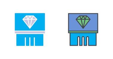diamant utställning ikon design vektor