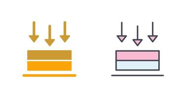 Drücken Sie Symbol Design vektor