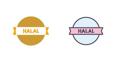 halal Aufkleber Symbol Design vektor