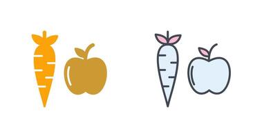 frukt och grönsaker ikon design vektor