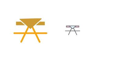 Picknick-Tisch-Icon-Design vektor