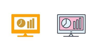 online Statistiken Symbol Design vektor