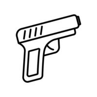 vapen pistol brottslighet ikon - lag och rättvisa. vektor