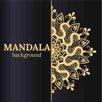 schön golden Mandala Hintergrund mit Text Raum vektor
