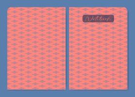 anteckningsbok omslag med rosa mönster. omslag sida design estetisk esoterisk konstverk illustration vektor