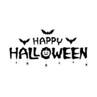 glücklich Halloween Text Banner, Illustration vektor