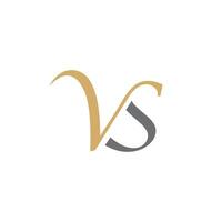 vs. Initiale Handschrift Logo vektor