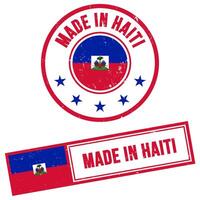 gemacht im Haiti Briefmarke Zeichen Grunge Stil vektor
