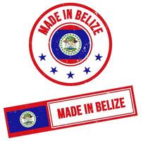 gemacht im belize Briefmarke Zeichen Grunge Stil vektor