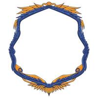 Rand Rahmen Illustration Grusel. Kreis von Blau Band Rand . Rand Spiele Kunst. Ornament Frames vektor