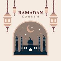 illustration av de muslim festival ramadan kareem firande vektor