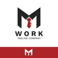 Grafik Design, Brief m Logo, Arbeit Logo Design vektor