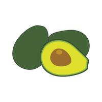 Karikatur Illustration Avocados Symbol isoliert auf Weiß vektor