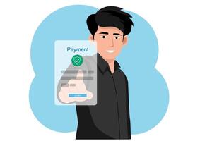 online Bankwesen Anwendung über das Internet Netzwerk finanziell Transaktionen Digital online Zahlung Konzept Kaufen Dinge online. Illustration vektor