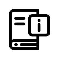 Handbuch Buch Symbol. Linie Symbol zum Ihre Webseite, Handy, Mobiltelefon, Präsentation, und Logo Design. vektor