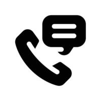 Telefon Anruf Symbol. Glyphe Symbol zum Ihre Webseite, Handy, Mobiltelefon, Präsentation, und Logo Design. vektor