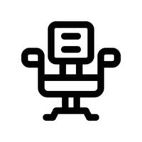 Büro Stuhl Symbol. Linie Symbol zum Ihre Webseite, Handy, Mobiltelefon, Präsentation, und Logo Design. vektor