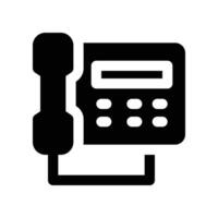 Telefon Symbol. Glyphe Symbol zum Ihre Webseite, Handy, Mobiltelefon, Präsentation, und Logo Design. vektor