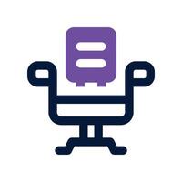 Büro Stuhl Symbol. gemischt Symbol zum Ihre Webseite, Handy, Mobiltelefon, Präsentation, und Logo Design. vektor