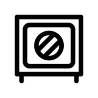 sicher Box Symbol. Linie Symbol zum Ihre Webseite, Handy, Mobiltelefon, Präsentation, und Logo Design. vektor