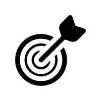 Ziel Symbol. Glyphe Symbol zum Ihre Webseite, Handy, Mobiltelefon, Präsentation, und Logo Design. vektor