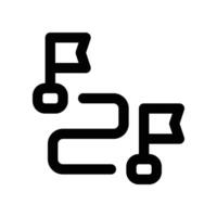 Straße Karte Symbol. Linie Symbol zum Ihre Webseite, Handy, Mobiltelefon, Präsentation, und Logo Design. vektor