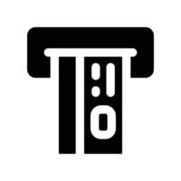 Geldautomat Symbol. Glyphe Symbol zum Ihre Webseite, Handy, Mobiltelefon, Präsentation, und Logo Design. vektor
