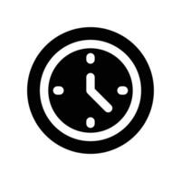 Uhr Symbol. Glyphe Symbol zum Ihre Webseite, Handy, Mobiltelefon, Präsentation, und Logo Design. vektor