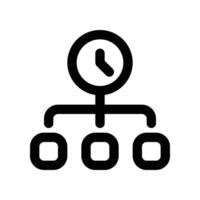 Zeit Verwaltung Symbol. Linie Symbol zum Ihre Webseite, Handy, Mobiltelefon, Präsentation, und Logo Design. vektor