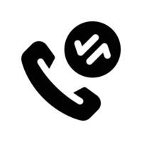 Telefon Anruf Symbol. Glyphe Symbol zum Ihre Webseite, Handy, Mobiltelefon, Präsentation, und Logo Design. vektor