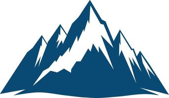 ein Berg Logo mit ein Blau Hintergrund vektor