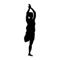 internationell yoga dag. 21 juni yoga dag baner eller affisch med kvinna i lotus utgör. 21 juni- internationell yoga dag, kvinna i yoga kropp hållning. vektor