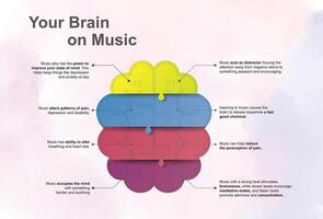 hjärna infographic med 8 steg med innehåll vektor