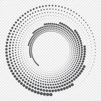 halvton cirkulär prickad ram. runda prickad ram. roterande prickad cirklar design. runda gräns ikon. runda logotyp vektor