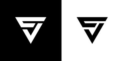 Brief sv Monogramm Logo Design vektor