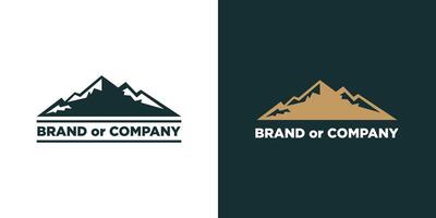 Berg Logo draussen Abenteuer vektor