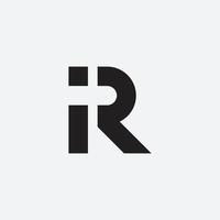 r Monogramm-Design vektor