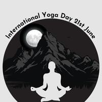 International Yoga Tag 21 .. Juni vektor