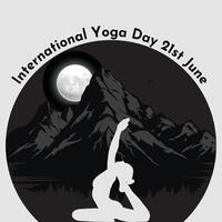 International Yoga Tag 21 .. Juni vektor