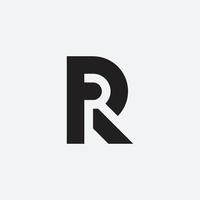 r Monogramm-Design vektor