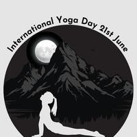 International Yoga Tag 21 .. Juni vektor