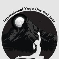 International Yoga Tag 21 .. Juni vektor