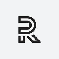 r Monogramm-Design vektor